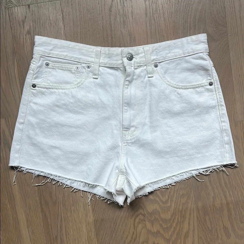 Madewell White Denim Jean Shorts - Picture 2 of 4